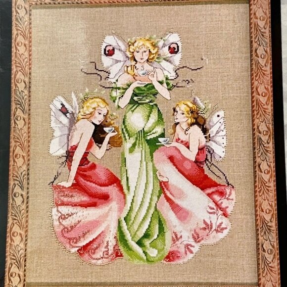 Mirabilia Designs THREE FOR TEA Cross Stitch Pattern  MD-37 By Nora Corbett - Picture 2 of 6